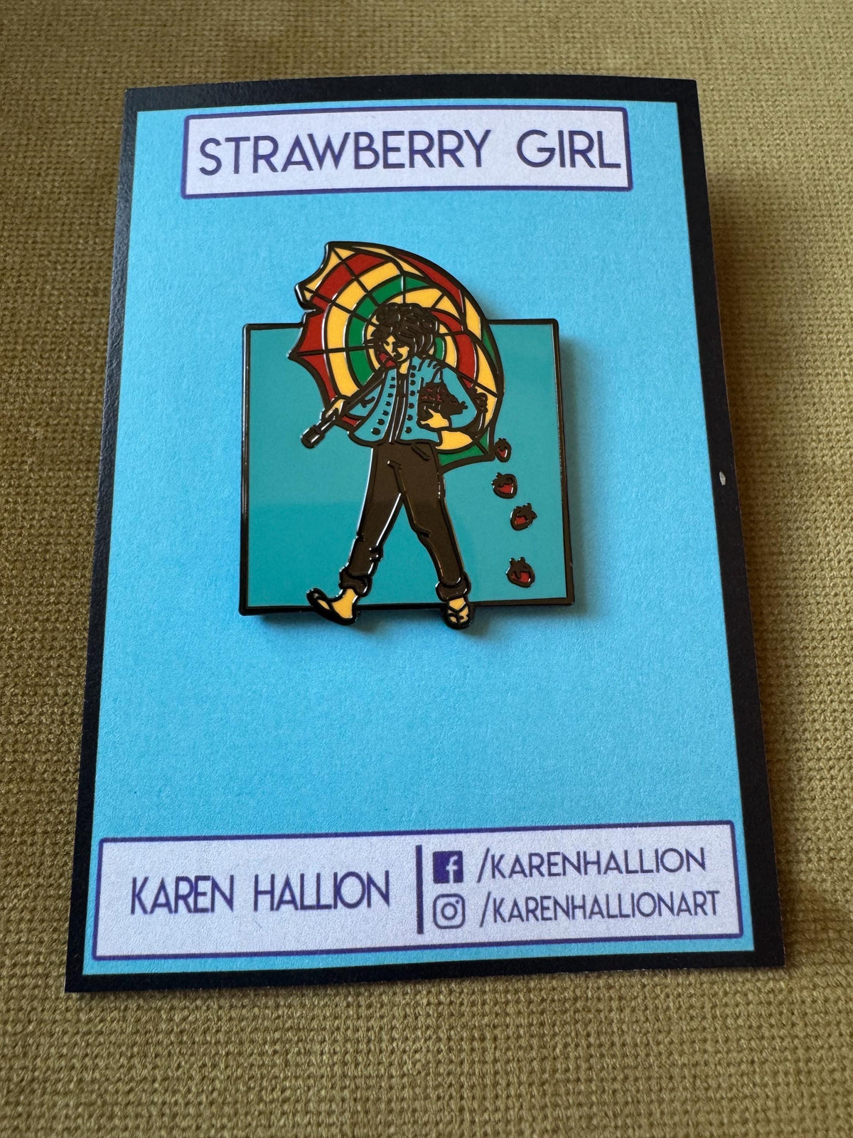 Firefly Strawberry Girl Pin