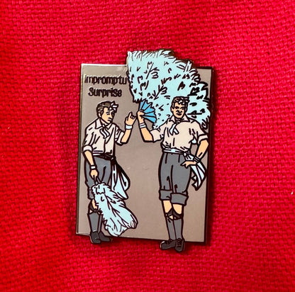 White Christmas Impromptu Surprise Pin