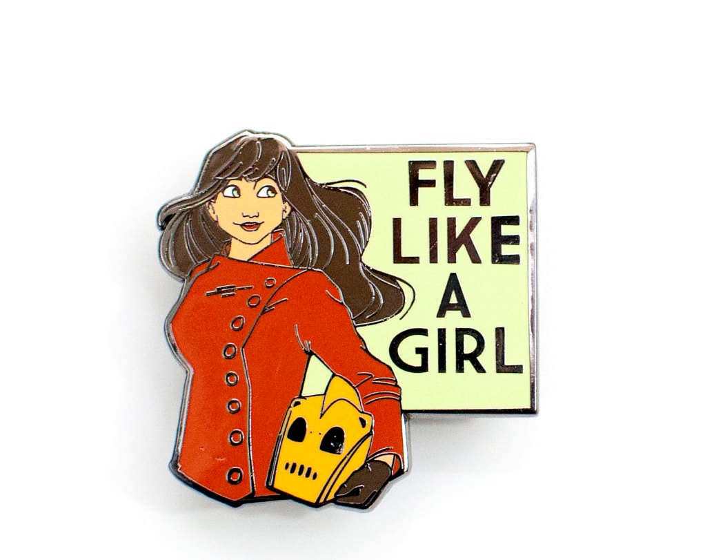 Fly Like a Girl Pin