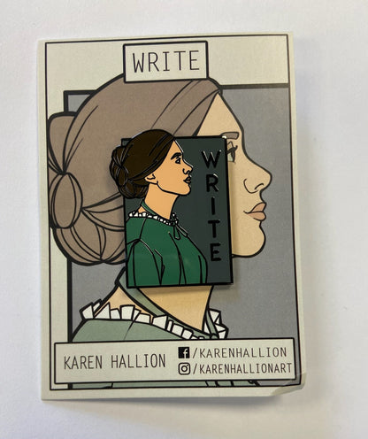 Emily Dickinson- She Series Pin write