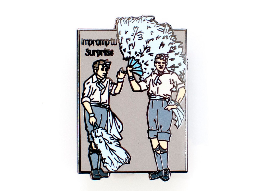 White Christmas Impromptu Surprise Pin