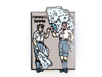 White Christmas Impromptu Surprise Pin
