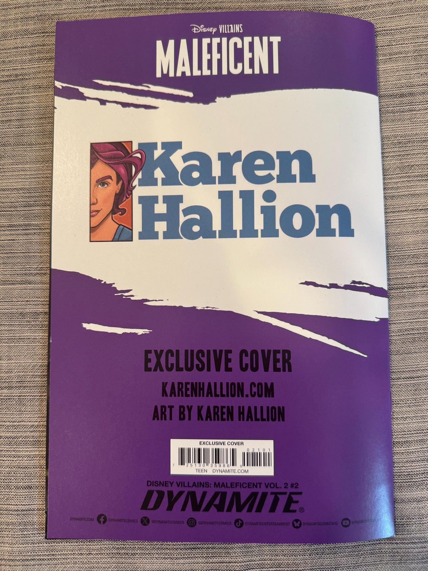 Disney Villains: Maleficent VOL. 2 #2 Exclusive Comic with cover created by Karen Hallion