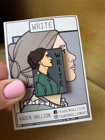 Emily Dickinson- She Series Pin write