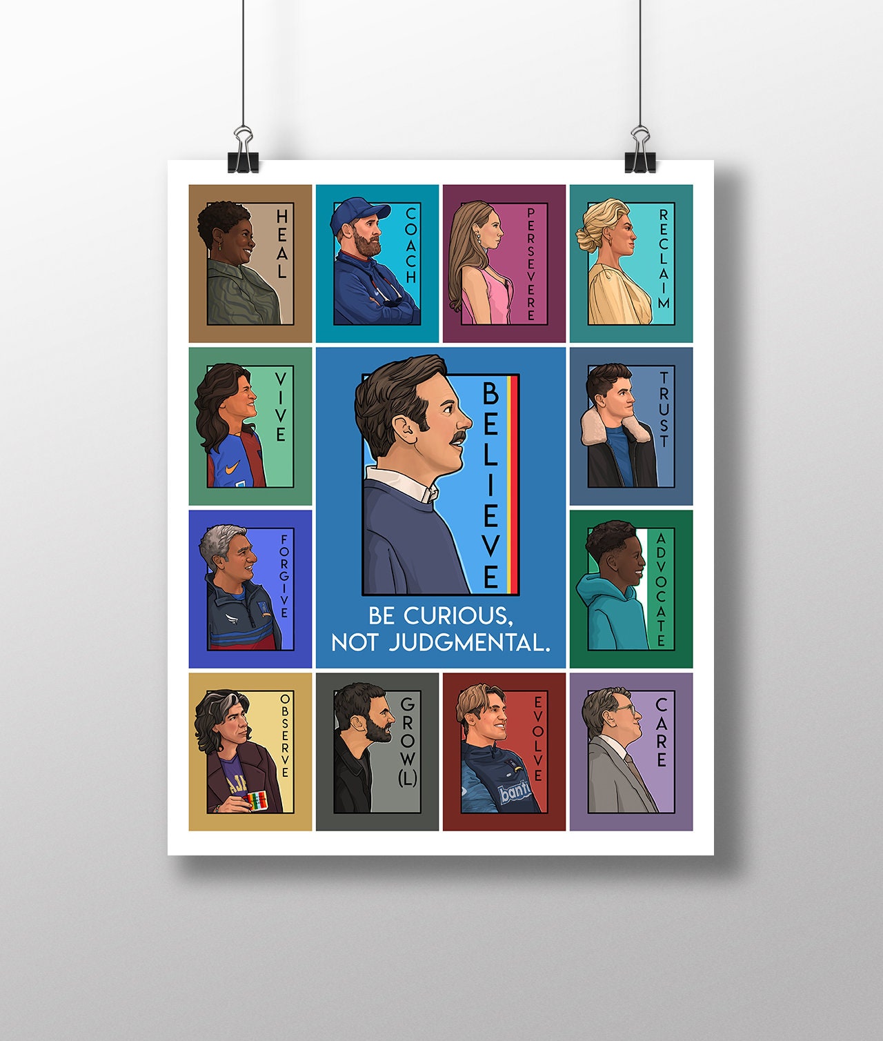Be Curious, Not Judgemental Collage  - Medium Print