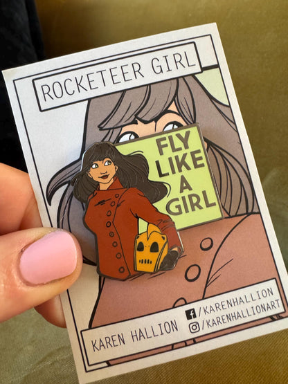 Fly Like a Girl Pin