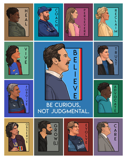 Be Curious, Not Judgemental Collage  - Medium Print