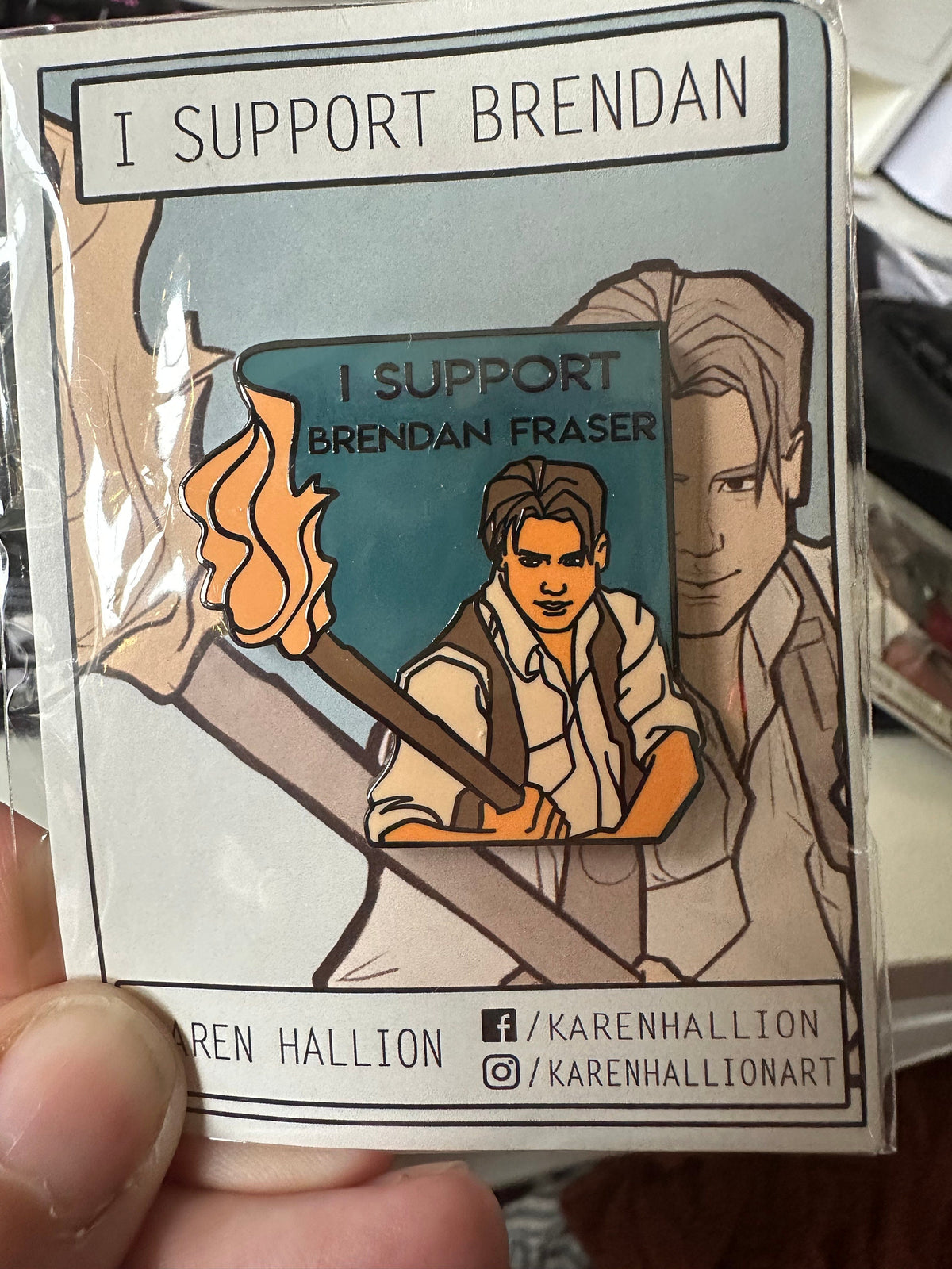 I support Brendan Fraser Pin