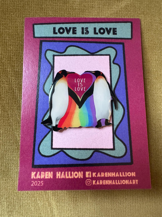 Love is Love Penquins Pride Enamel Pins